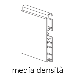 Arialuce Media densità - Terminale in Alluminio